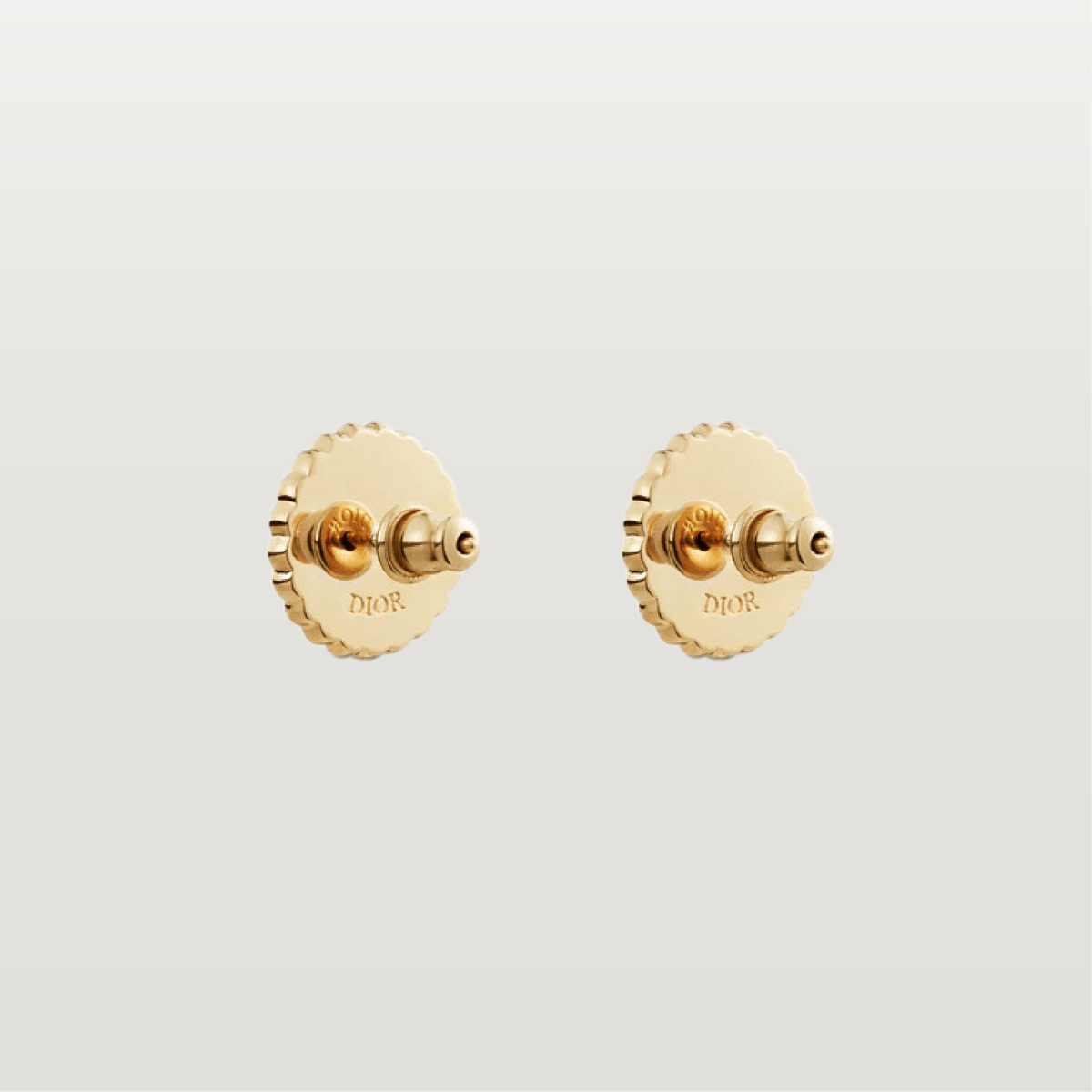 Petit CD Stud Earrings With Glass
