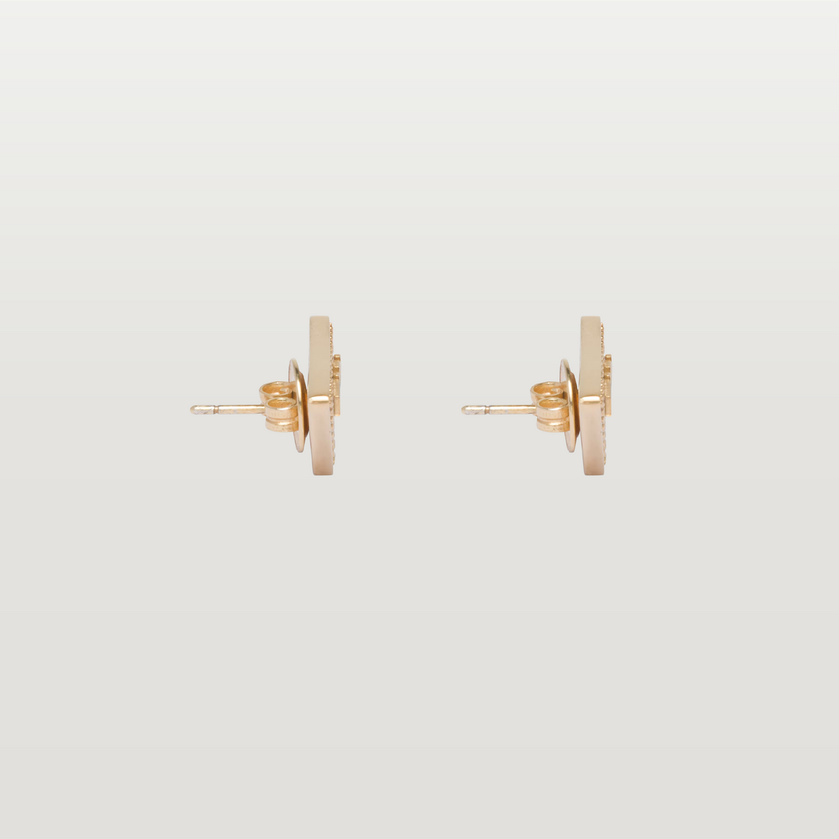 Crystal Logo Symbole Stud Earrings