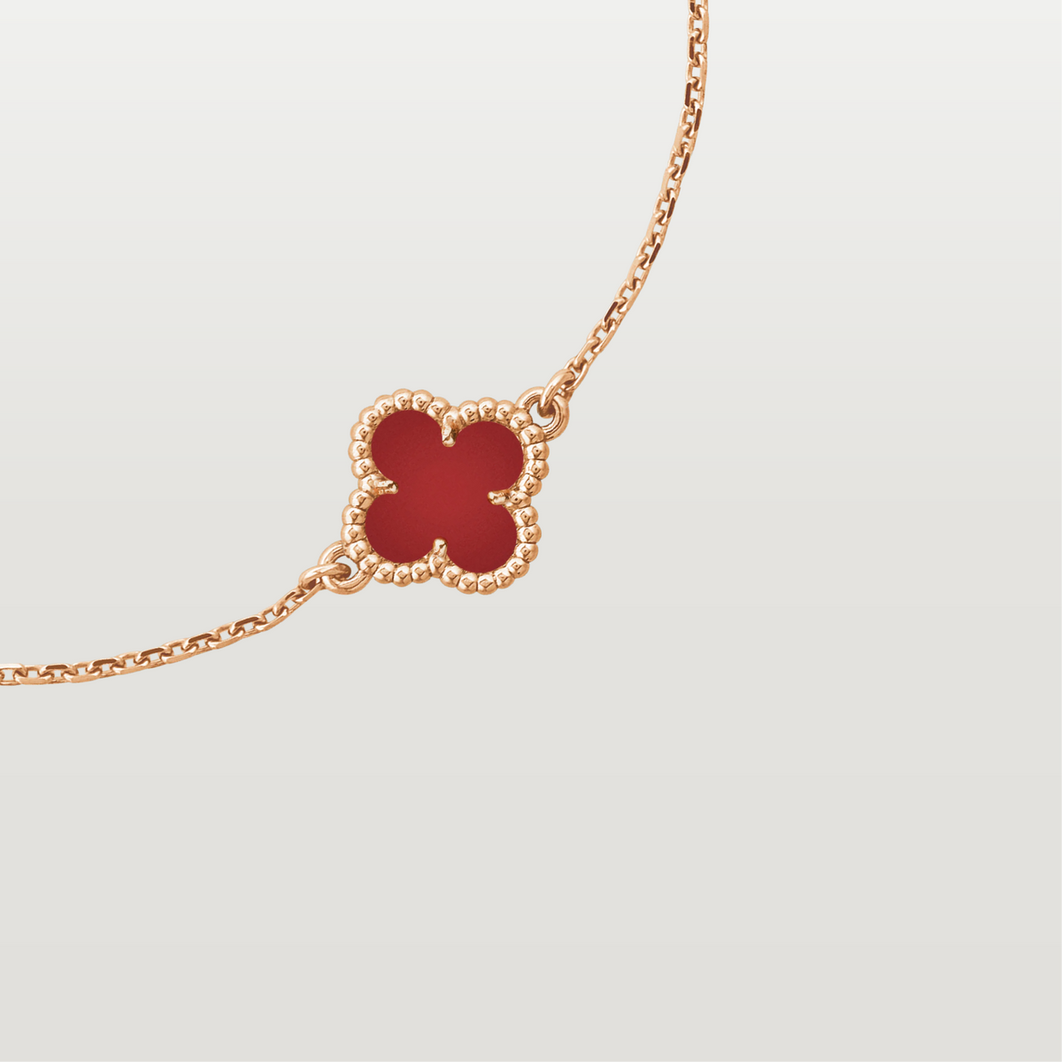 Sweet Alhambra Bracelet, Small Model, Carnelian