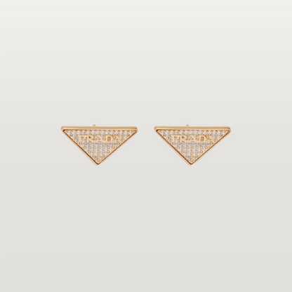 Crystal Logo Symbole Stud Earrings