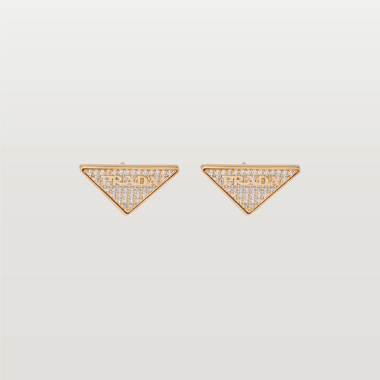 Crystal Logo Symbole Stud Earrings