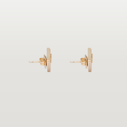 Crystal Logo Symbole Stud Earrings