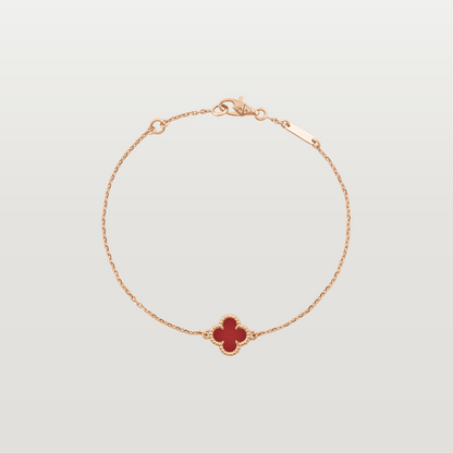 Sweet Alhambra Bracelet, Small Model, Carnelian