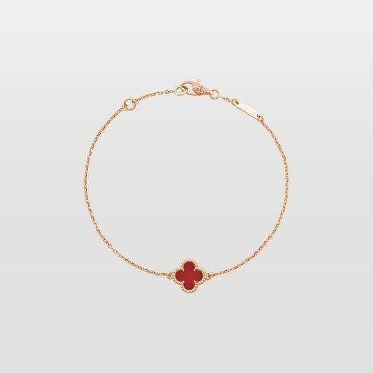 Sweet Alhambra Bracelet, Small Model, Carnelian