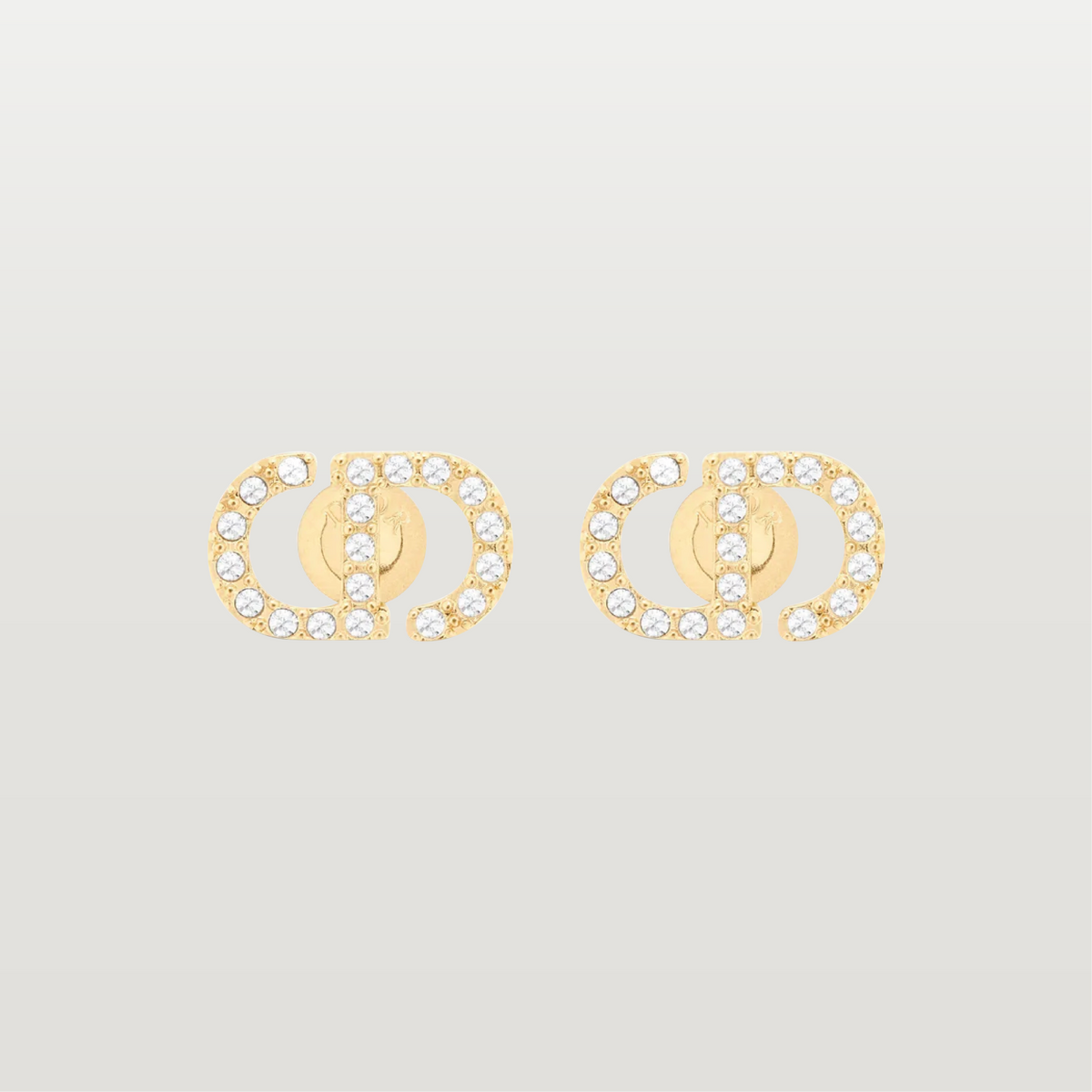 Silver and Gold Petit CD Mini Stud Earrings