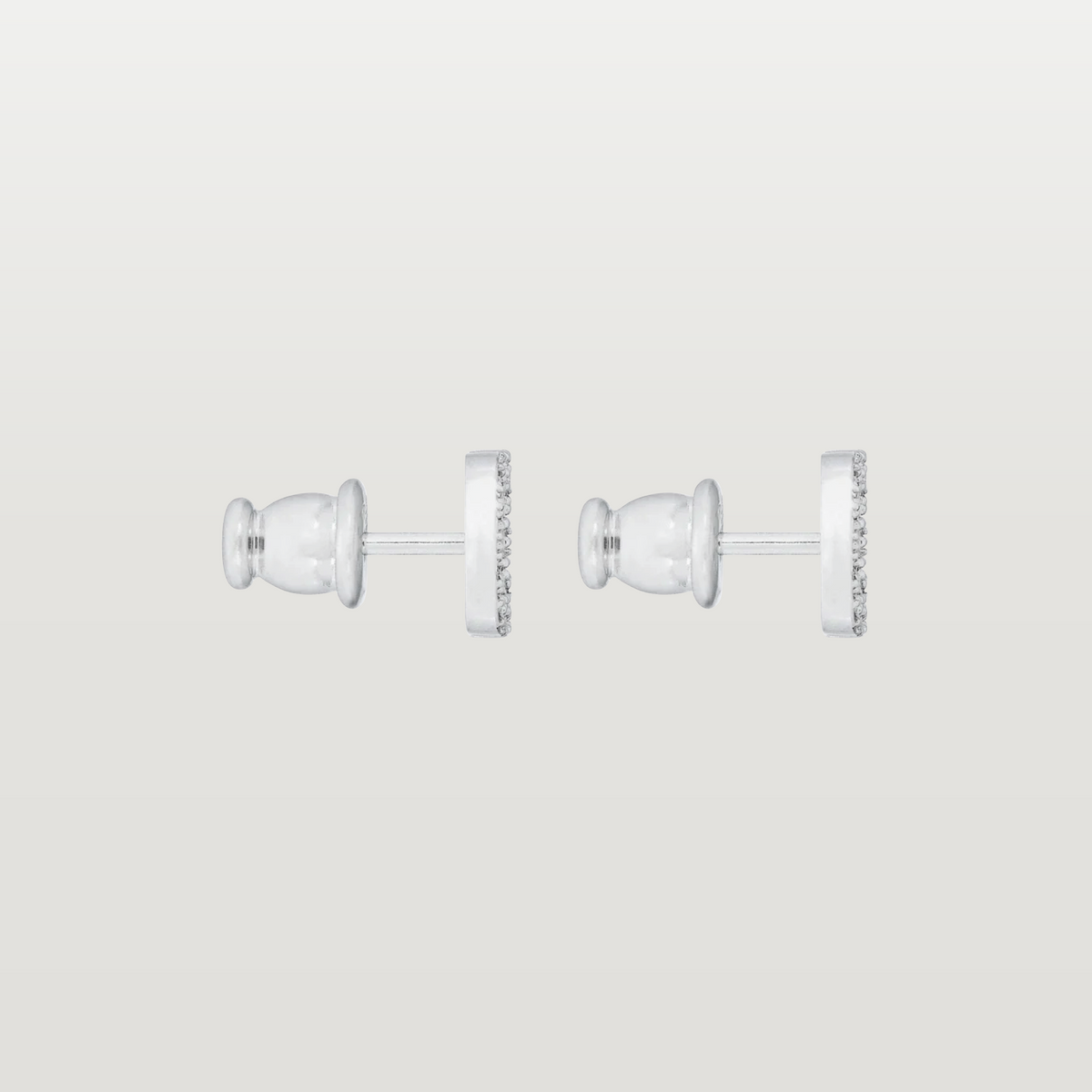 Silver and Gold Petit CD Mini Stud Earrings