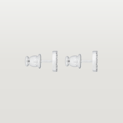Silver and Gold Petit CD Mini Stud Earrings