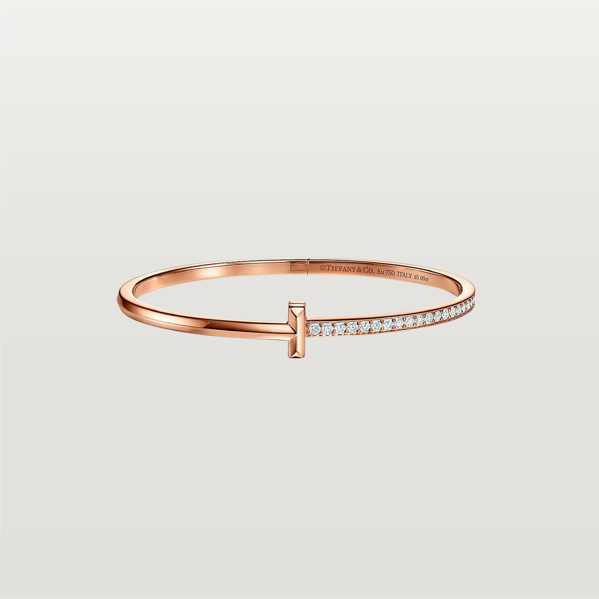 T1 Narrow Diamond Hinged Bracelet