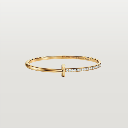 T1 Narrow Diamond Hinged Bracelet