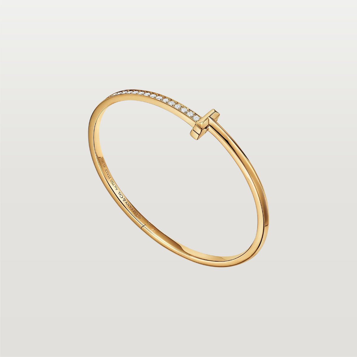 T1 Narrow Diamond Hinged Bracelet