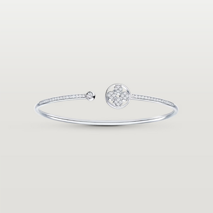 Idylle Blossom Twist Bracelet With Diamonds, Silver