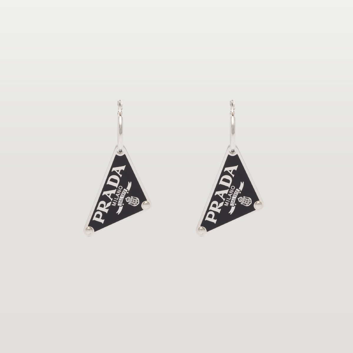 Triangle Logo Pendant Earrings