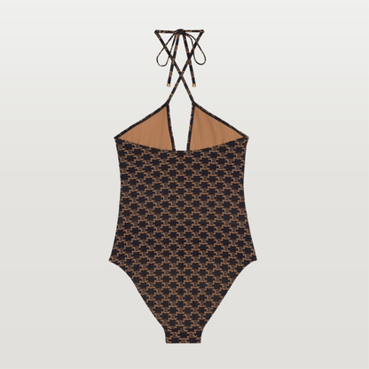 One Piece Swimsuit In Monogram Jersey Toffee