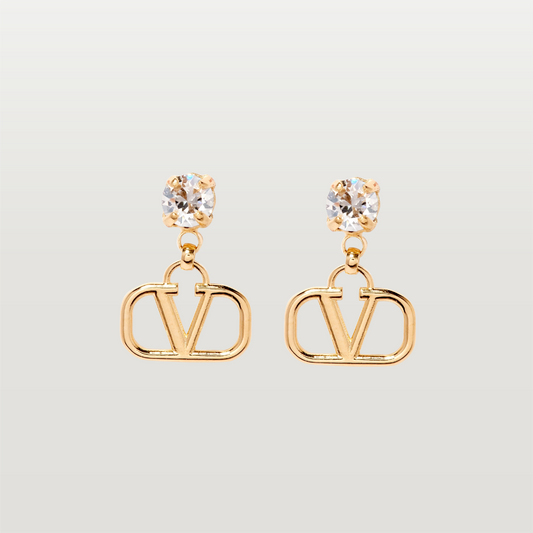 VLogo Pendant Earrings