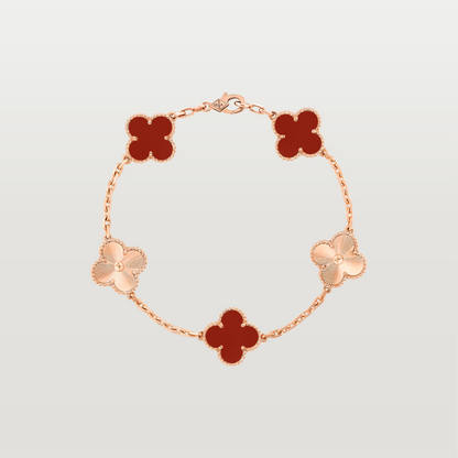 Vintage Alhambra Bracelet, Carnelian