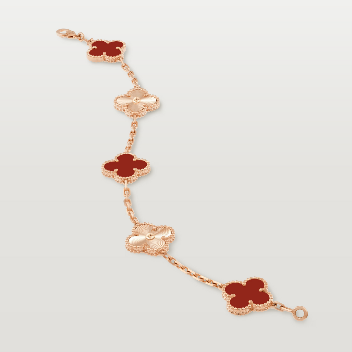 Vintage Alhambra Bracelet, Carnelian