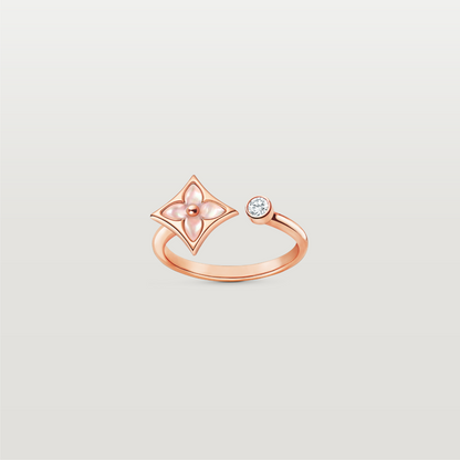 Color Blossom Mini Star Ring, Rose Gold