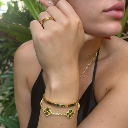 Vintage Alhambra Bracelet, Yellow Gold
