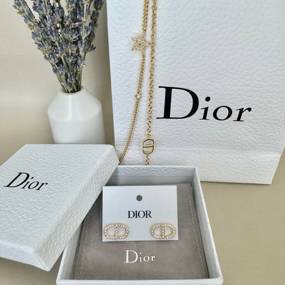 Silver and Gold Petit CD Mini Stud Earrings